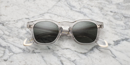 occhiali da sole edizione singola in acetato trasparente