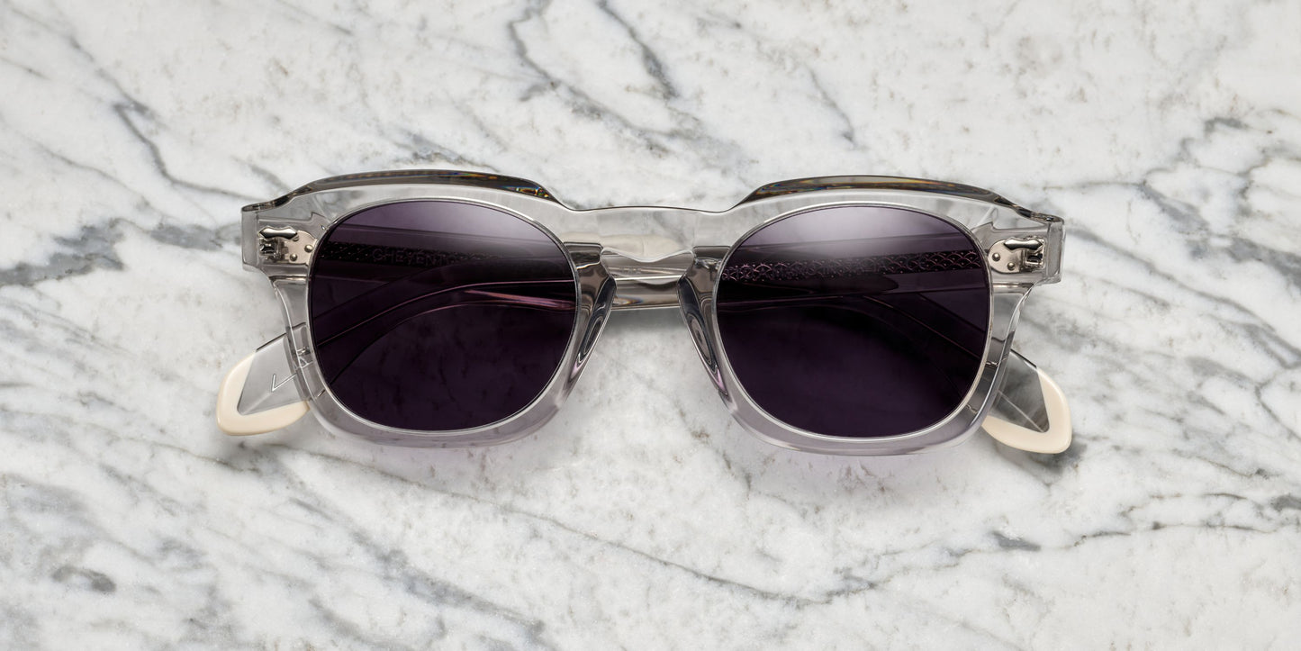 occhiali da sole grigio trasparente
